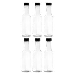 Consol Worcester Sauce Bottle with Black Lid 6 Pack, 250ml (192x57mm Dia)