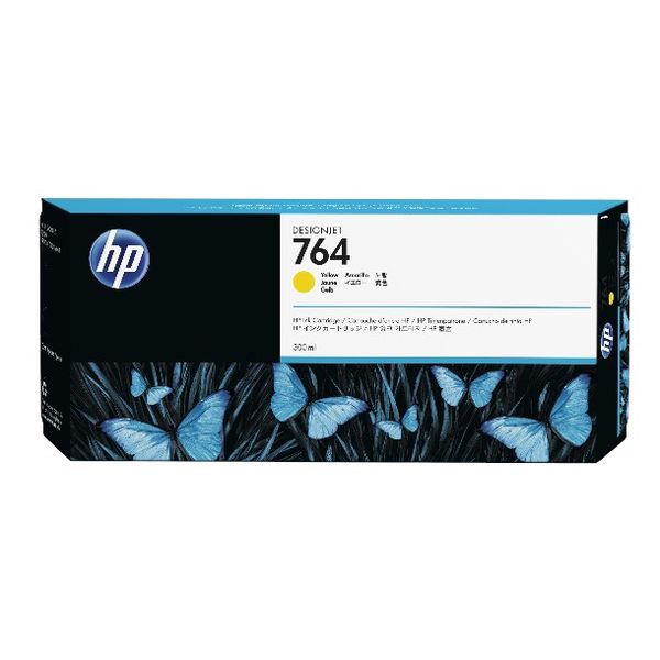 HP 764 Ink 300ml Yellow For Designjet T3500 Printer