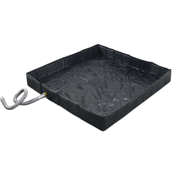 Collapsible Portable Outdoor Shower Tray Base with Drain Hose