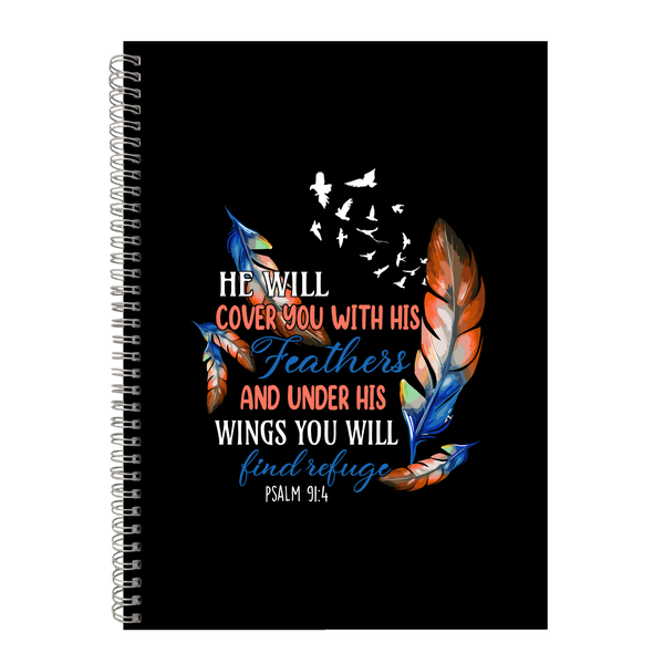 He Will Cover You With His Feathers Writing Book Notepad Notebook A4 506