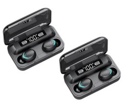 Bluetooth Earbuds with Power bank - For IOS &amp; Android. pack of 2