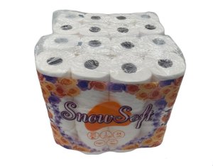 SnowSoft - 24 Rolls 1 Ply 300 Sheets Toilet Paper - 2 Pack