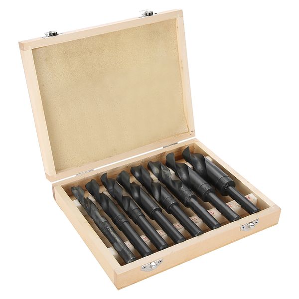Reduced Shank Drill Bits 14-25mm Bearing Steel Twist Drills 8Pcs