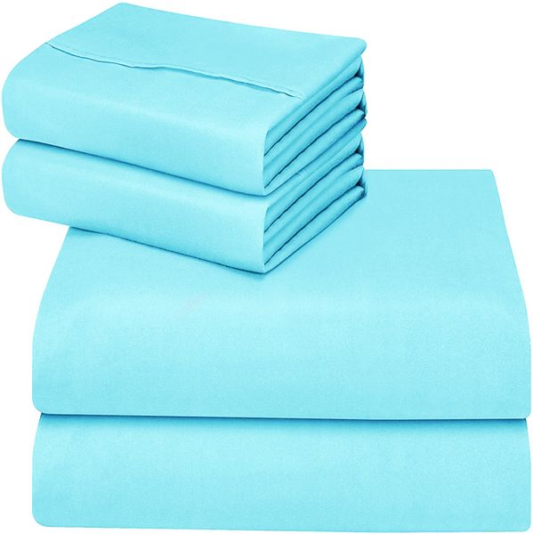 Wonder Towel Luxury Wrinkle Resistant King Sheet Set 4 pcs Duck Egg Blue