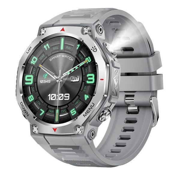 Smart Watch Amoled Screen Strong Light Flashlight SOS Outdoor Sport