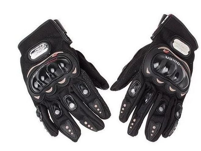 Pro-Biker Moto Sport Racing Gloves - Black (Size: M)