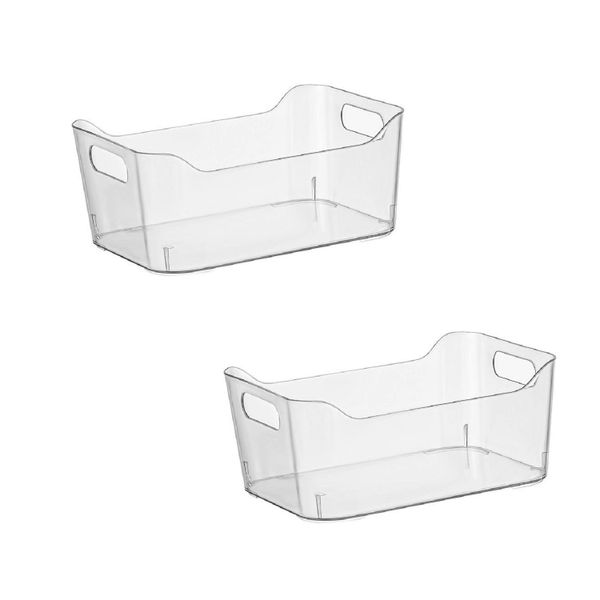 Clear Acrylic U-Shaped Storage Box SET - Organising Fridge Bin JD-TY1113SET
