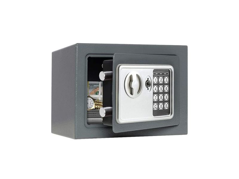 Portable Electronic Code Digital Safe Lock Box With Emergency Keys