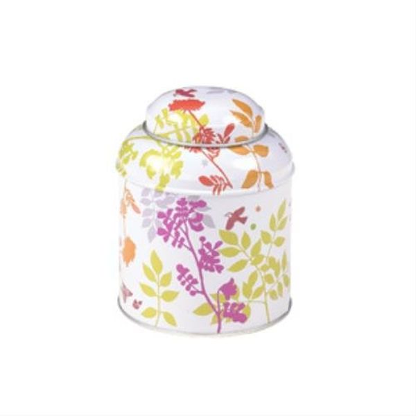 Virojanglor Floral Domed Metal Tea Coffee Sweets Tin 90mm x 110mm