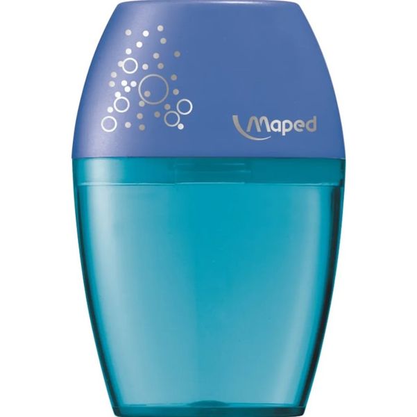 Maped Shaker 1 Hole Plastic Barrel Sharpener - Assorted Colours