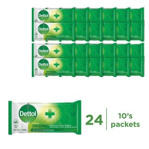 Dettol 24 x 10's, Hygiene, Personal Care Wipes, Original - Green