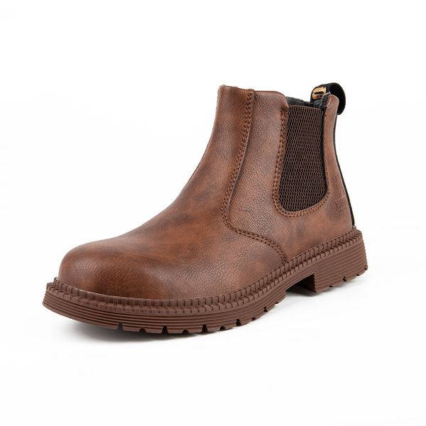 Men's Chelsea Steel Toe Safety Work Boots - Waterproof &amp; Anti-Smashing