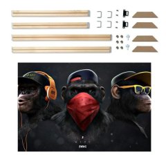 Canvas and DIY Frame Kit: Pop Culture - 3 Wise Monkeys