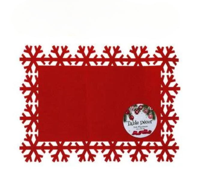 Decorative Xmas Felt Placemat 43×30 cm - Seasonal Table Styling
