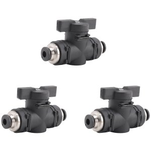 4mm Push Connect Valve 4mm Quick Connect Valve Tube Fittings 3 Piece
