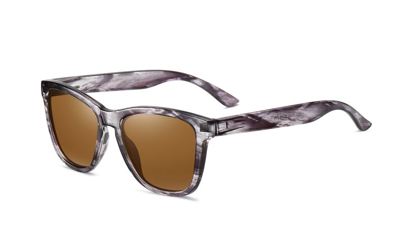 Sophie Moda-TAC Polarized Lens Wayfarer Sunglasses Brown Woodgrain Design
