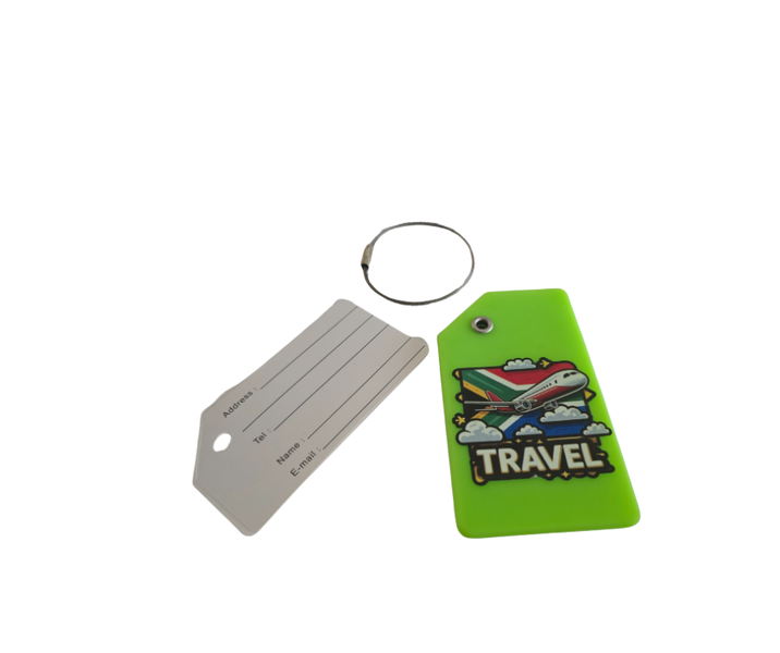 South Africa Green Luggage Travel Tag Name Card Suitcase Identifier