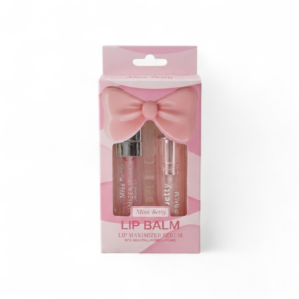 Lip Balm &amp; Lip Maximizer Serum Duo Hydrating, Plumping &amp; Glossy Finish