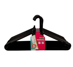Clothes Hangers - BPA Free Plastic - Black - 20 Piece