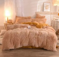 Fluffy Comforters - Light Brown - 3-Piece