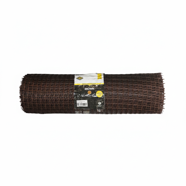MTS Brown Plastic Garden Netting 1m x 25m, 30x30mm Mesh