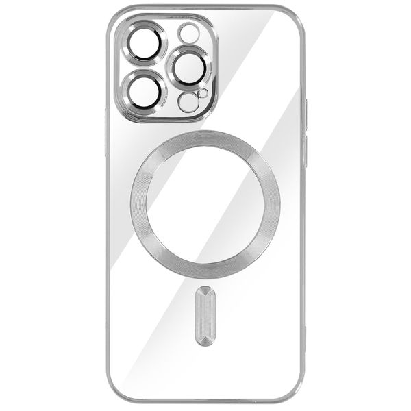 L.V.M MagSafe Case for iPhone 14 Pro Max Silicone Camera Chrome Silver