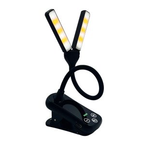Rechargeable LED Clip-On Reading Light with 14 LEDs,3 Colors &amp; 8 Brightness