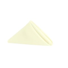 Set of 10 Ivory Polyester Napkins-50cm