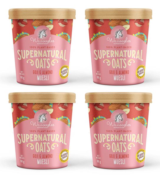 Wazoogles Supernatural Oats - Goji &amp; Almond x4
