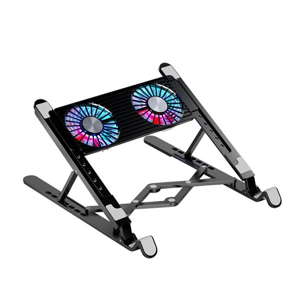 Gaming Cooler Laptop Stand Foldable Laptop Cooling Pad with Cooling Fans