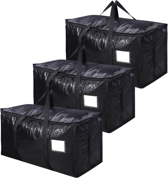 3 Pack Heavy Duty 90L Moving Bags &amp; Storage Bags - Waterproof Organizers