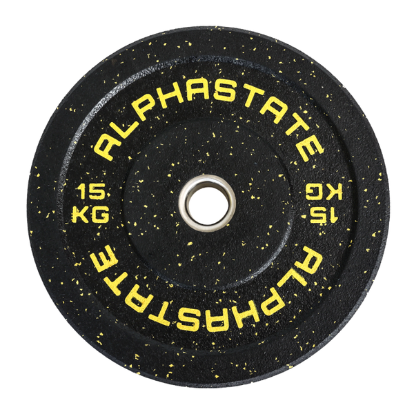 AlphaState 15kg Speckled Hi-temp Bumper Plates (Pair)