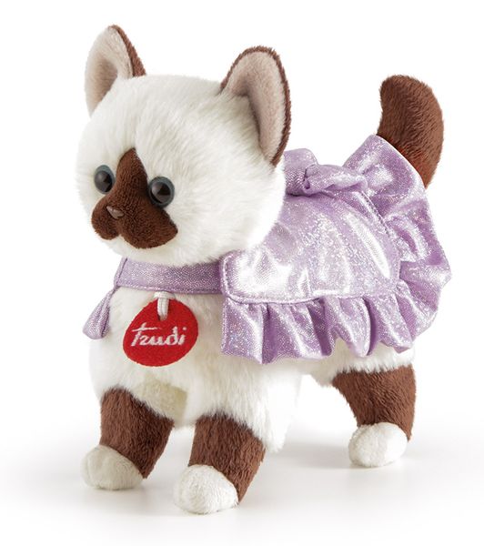 Trudi Burmese Cat in a Romantic Lilac Dress - 23cm
