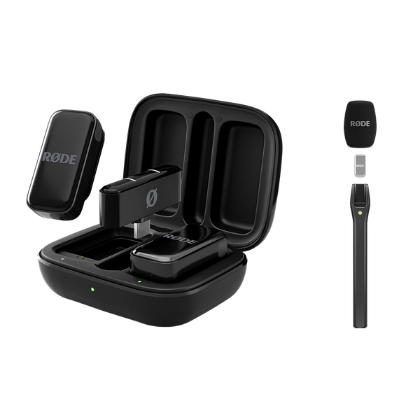 RODE Wireless Micro USB-C Wireless Microphone Black with Interview Micro