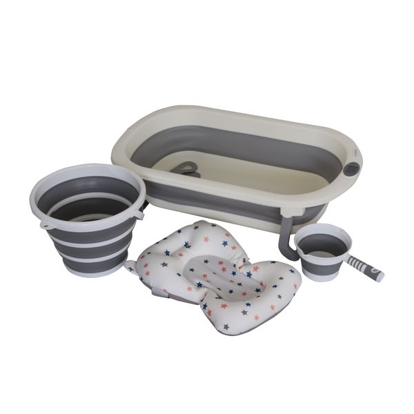 Snuggletime - Foldable Newborn Baby Bathtub with Accessories