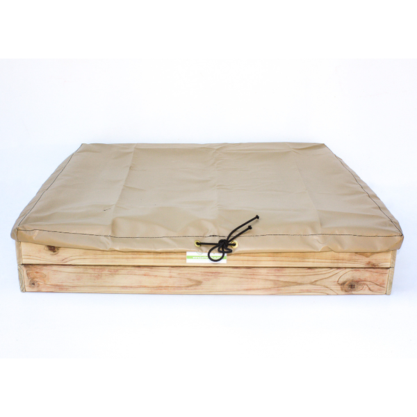 Just For Kids Folding Bench Sandpit and PVC rain Cover - natural finish