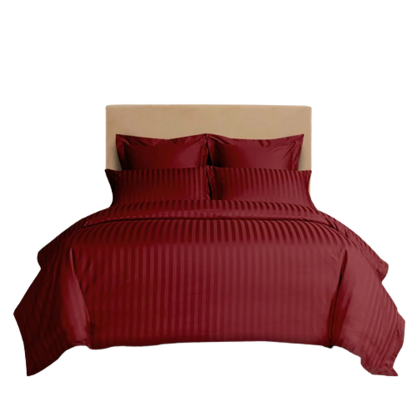 Relax Collection microfibre duvet cover 3 piece set - Maroon