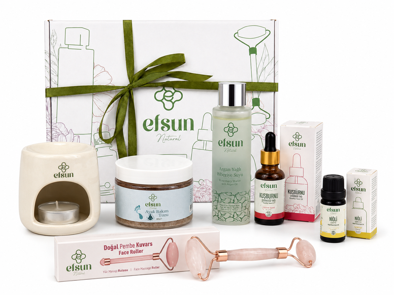 Efsun Natural Luxury Pamper Gift Set with Face Roller