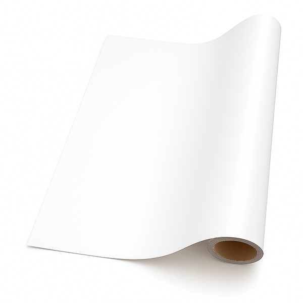 Gift Wrapping Paper 5m Roll - White Semi-gloss