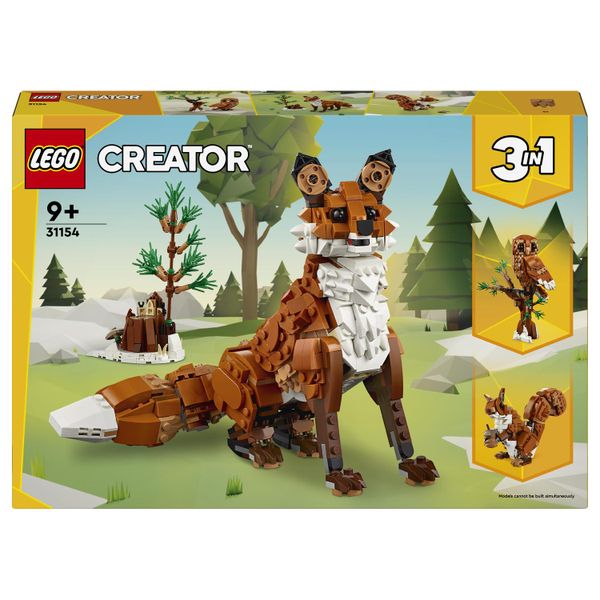 LEGO® Creator 3in1 Forest Animals: Red Fox 31154 Building Toy Set (667 Pieces)