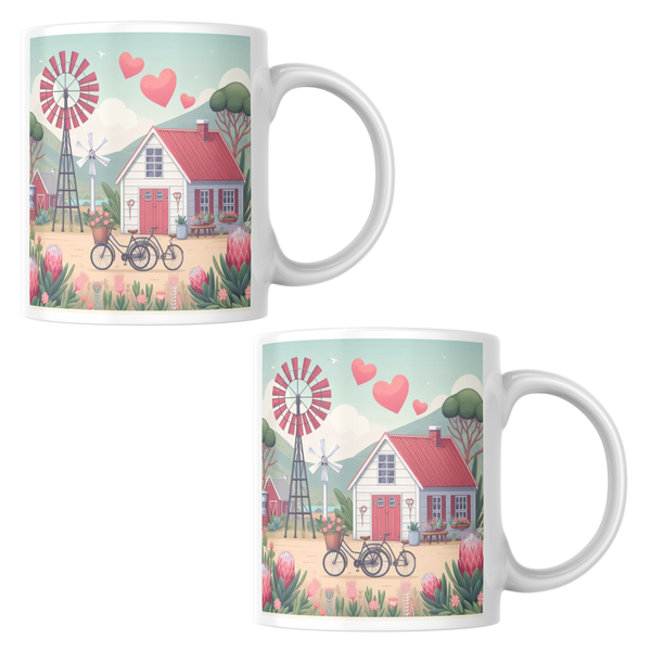 Bike Farm House Custo Printed Mug