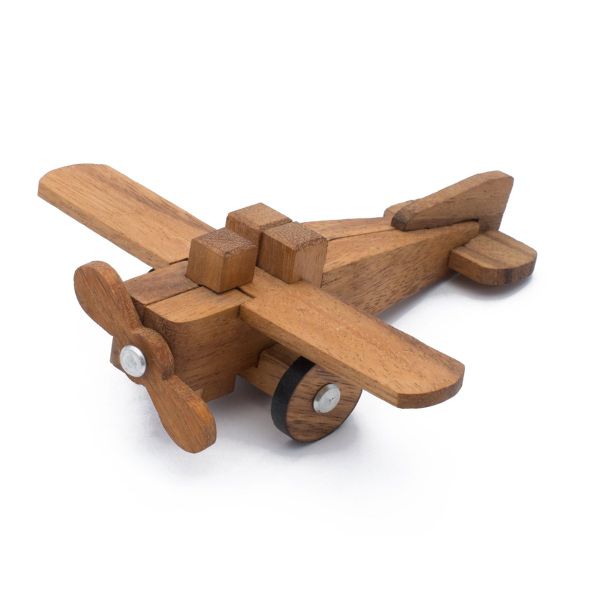 Lindbergh's Spirit - Wooden 3D Interlocking Puzzle, Airplane Brainteaser