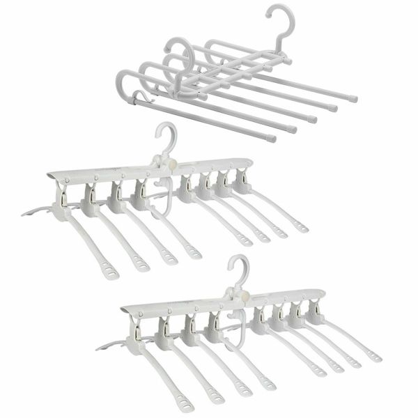 Heartdeco Retractable Magic Clothes Hanger &amp; Trouser Rack Set