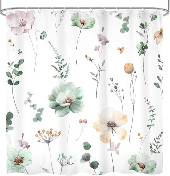 72x78" Bathroom Curtain, Waterproof Pieced Design Shower Curtain