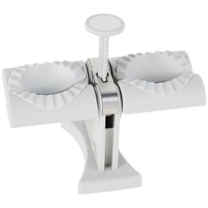 White ABS+Stainless Steel Dumpling Mold