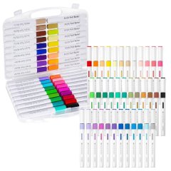 60 Piece Brush Tip Acrylic Markers