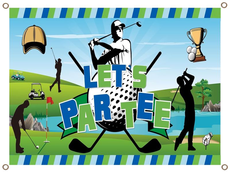 Happy Birthday Banner PVC Golf 1.3MX900MM