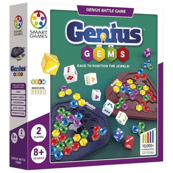 SmartGames Genius Gems - Competitive Puzzle Game (Ages 8+)