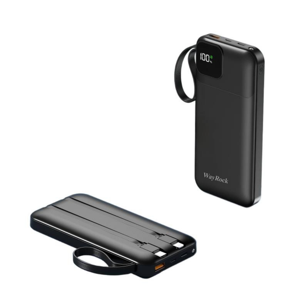 WayRock 20000 mAh Power Bank, Two Way Fast Charge PD 22.5W, 2 Cable Along