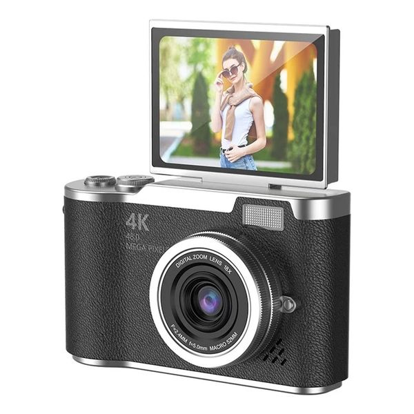 4K 2.4 Inch Flip Screen HD Digital Camera 8X Zoom Auto Focus CCD Camcorder